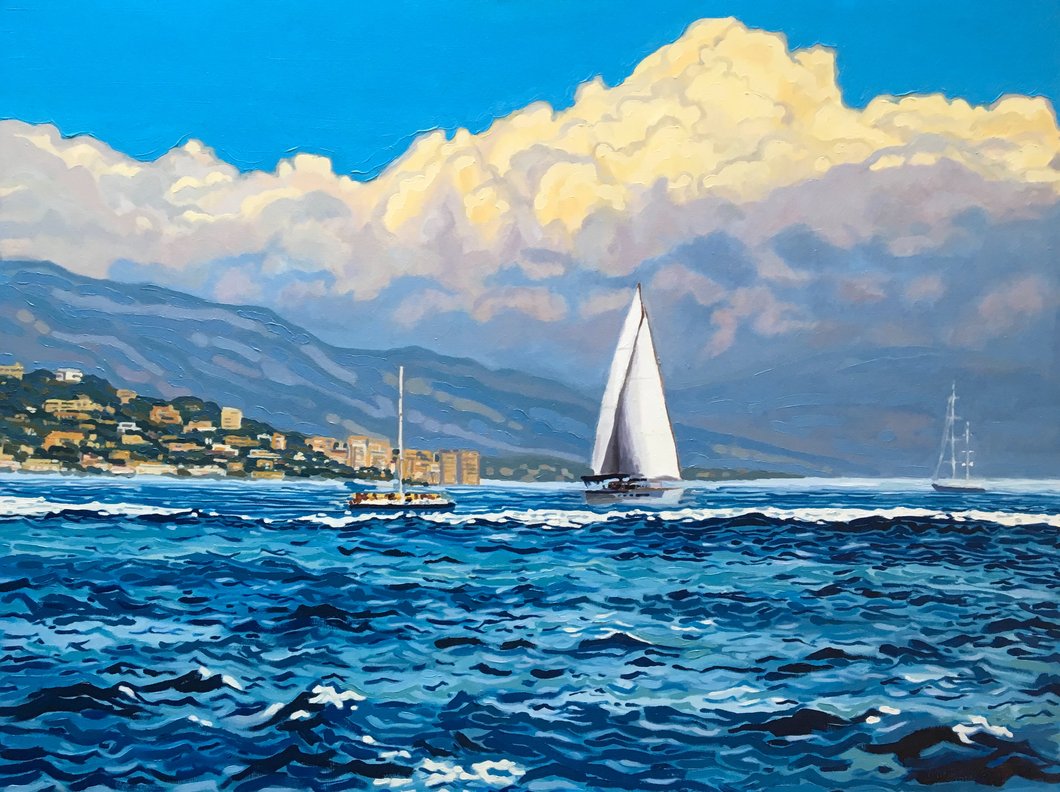 1060x792 Sailing On The Adriatic - Sailing Painting