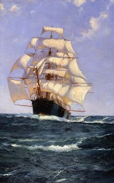 236x376 Marine Painting - Sailing Ship Oil Painting