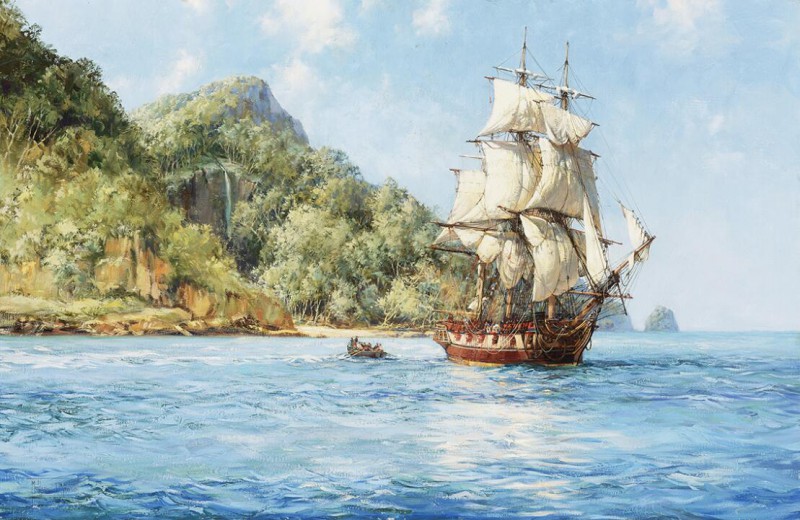 800x520 Sailing Ship Painting By Montague Dawson A Wholesale Canvas Art - Sailing Ship Painting