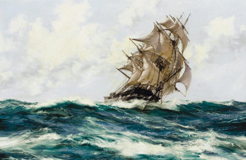 800x520 Sailing Ship Painting By Montague Dawson D Wholesale Canvas Art - Sailing Ship Painting