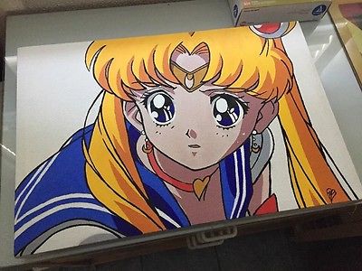 400x300 Sailor Moon Original Painting Acrylic Usagi Tsukino Figure Art - Sailor Moon Painting