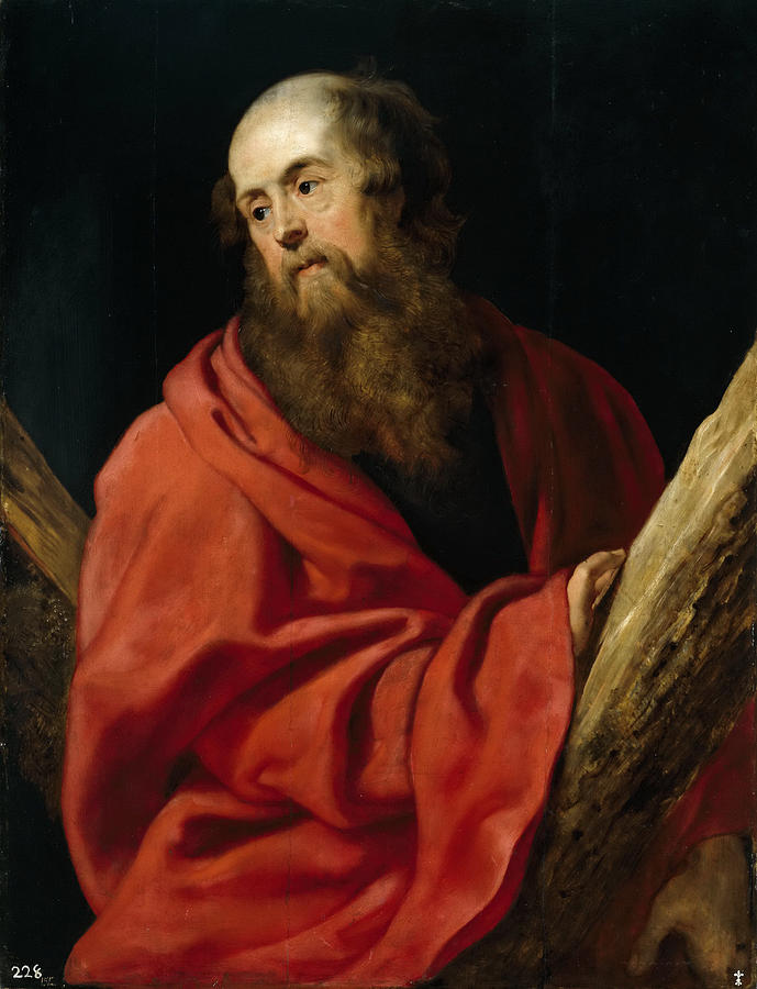 689x900 St Andrew Painting By Peter Paul Rubens - Saint Andrew Painting
