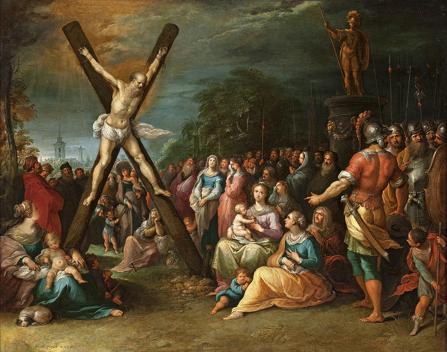 900x709 The Crucifixion Of St Andrew Painting By Frans Francken The Younger - Saint Andrew Painting
