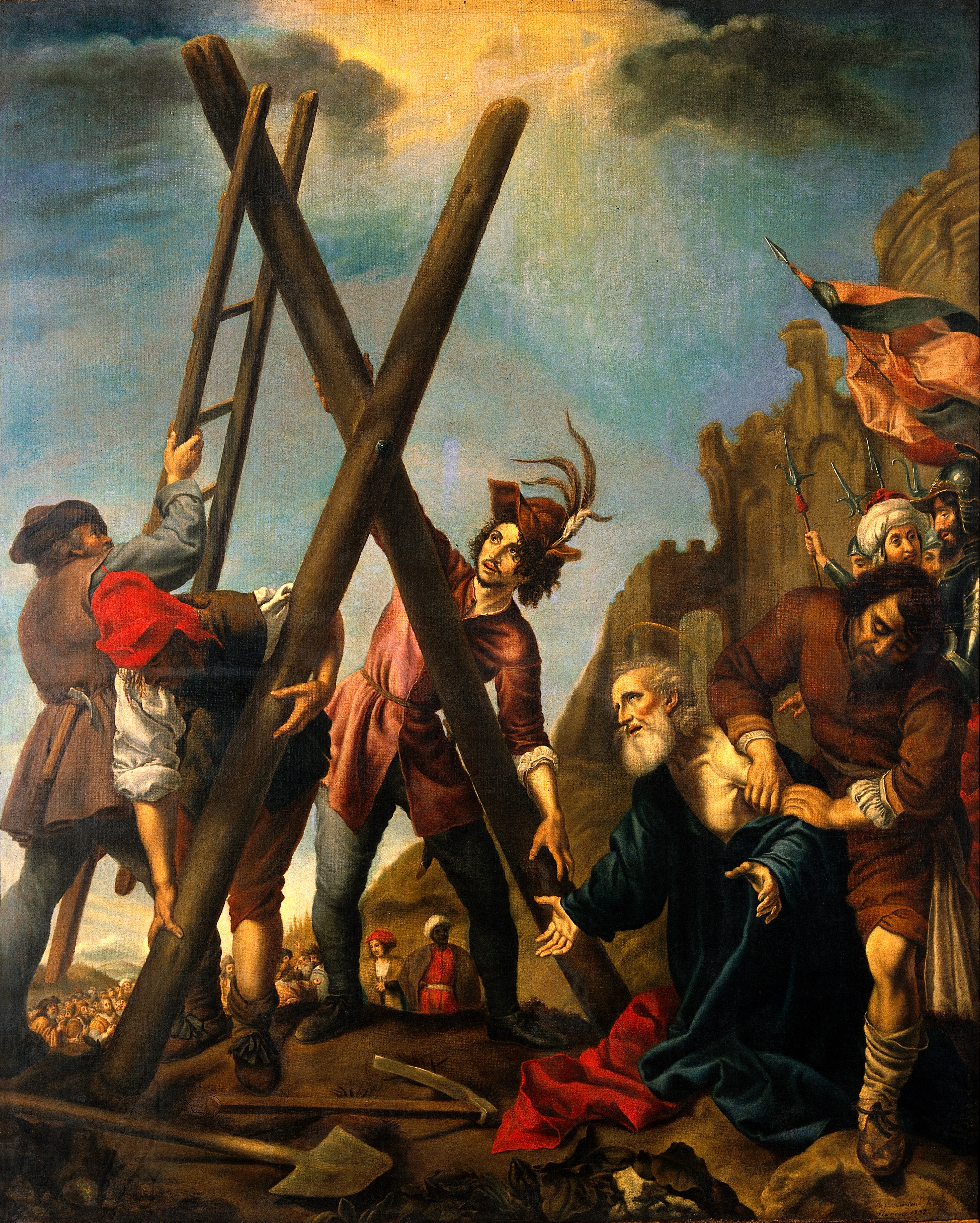 3064x3822 Filethe Crucifixion Of Saint Andrew. Oil Painting By Pierre Cast - Saint Andrew Painting