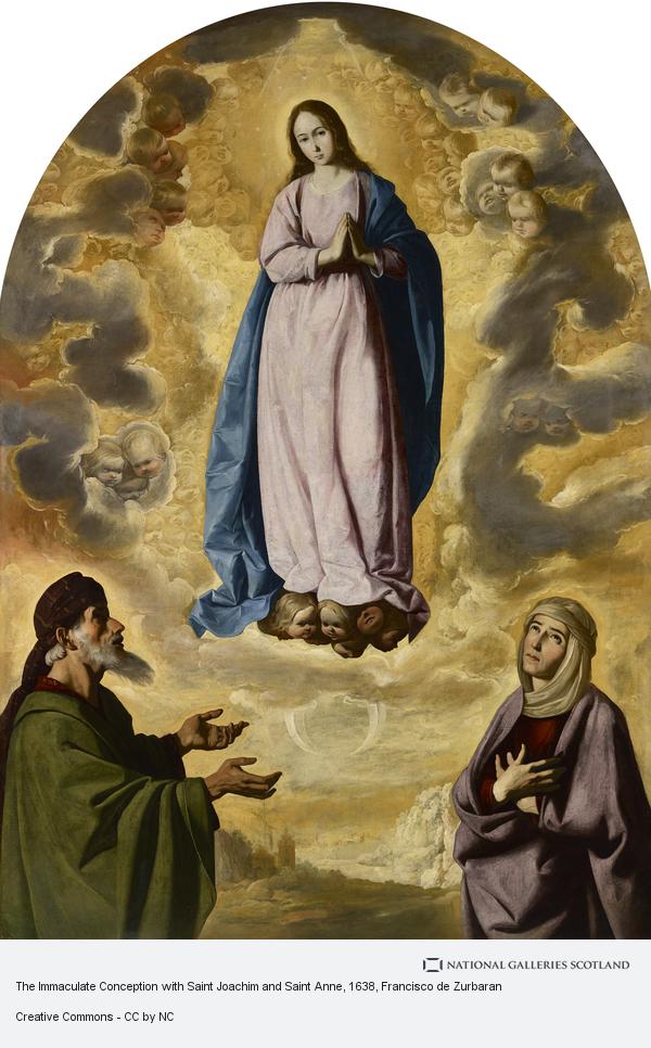 600x966 The Immaculate Conception With Saint Joachim And Saint Anne - Saint Anne Painting