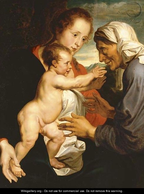489x660 The Virgin And Child With Saint Anne - Saint Anne Painting
