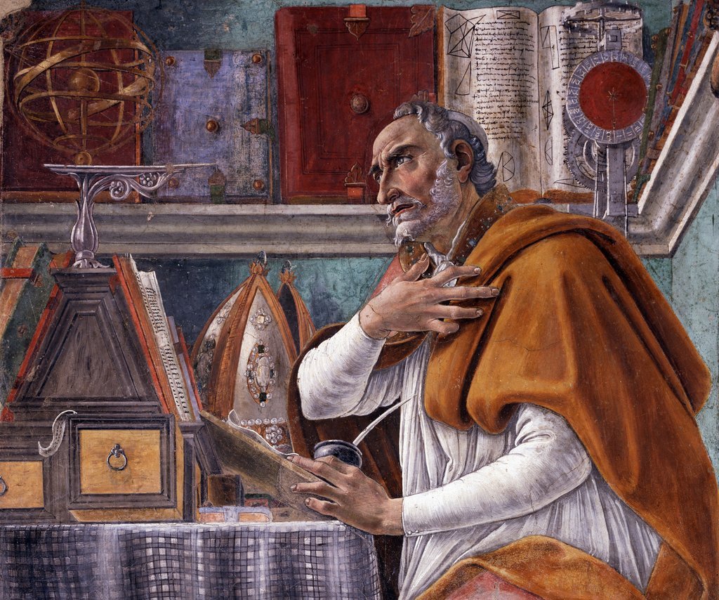 Saint Augustine In His Study Painting At PaintingValley.com | Explore ...