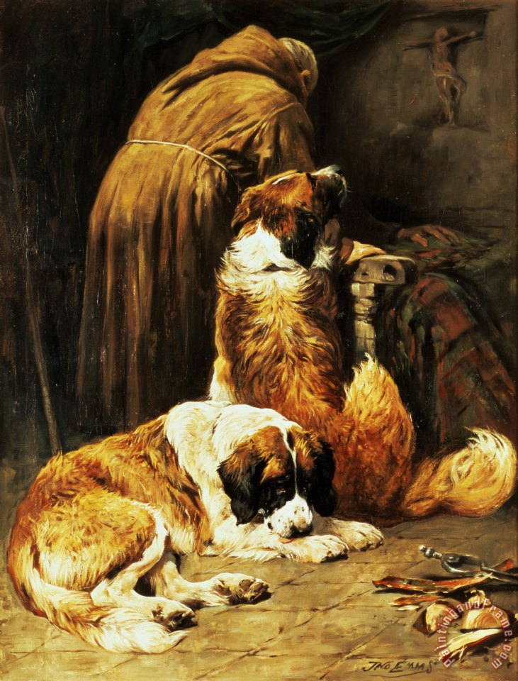731x960 John Emms The Faith Of Saint Bernard Painting - Saint Bernard Painting