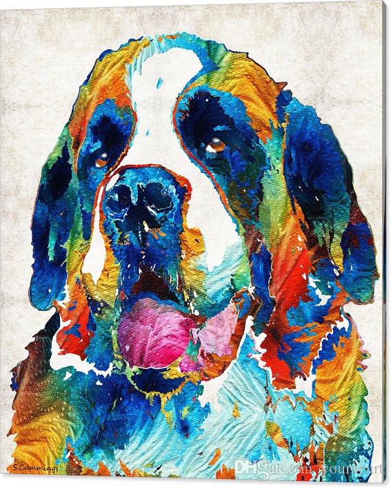 Saint Bernard Painting at PaintingValley.com | Explore collection of ...