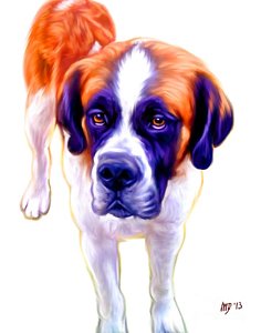 236x300 St. Bernard Paintings - Saint Bernard Painting