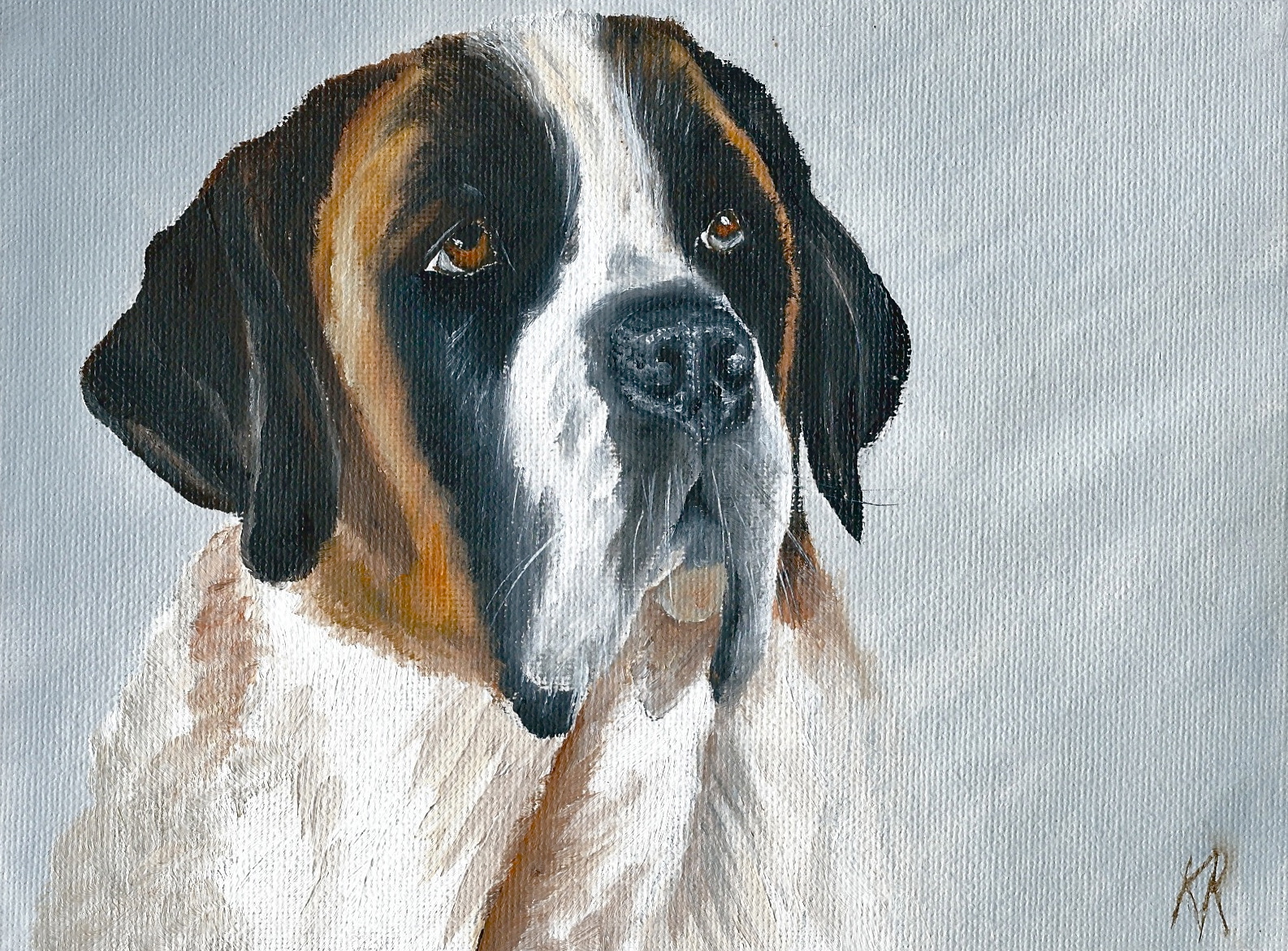 1586x1171 Dog And Pet Paintings St Bernard - Saint Bernard Painting