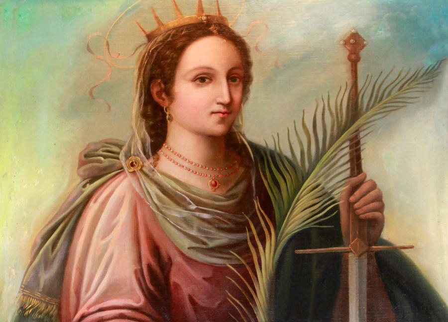 900x648 Saint Catherine Of Alexandria Painting Photograph By Munir Alawi - Saint Catherine Of Alexandria Painting