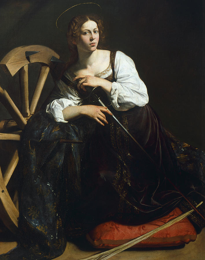 709x900 Saint Catherine Of Alexandria Painting By Caravaggio - Saint Catherine Of Alexandria Painting