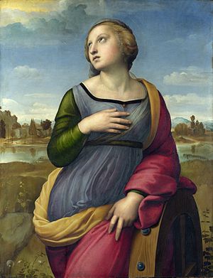 300x391 Saint Catherine Of Alexandria (Raphael) - Saint Catherine Of Alexandria Painting