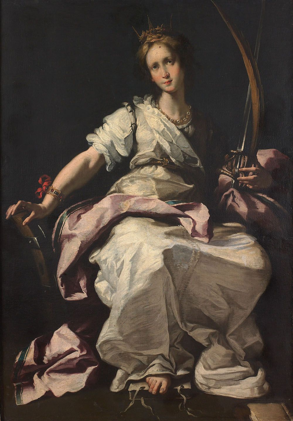 1000x1439 Saint Catherine Of Alexandria (C.1615). Bernardo Strozzi (Italian - Saint Catherine Of Alexandria Painting