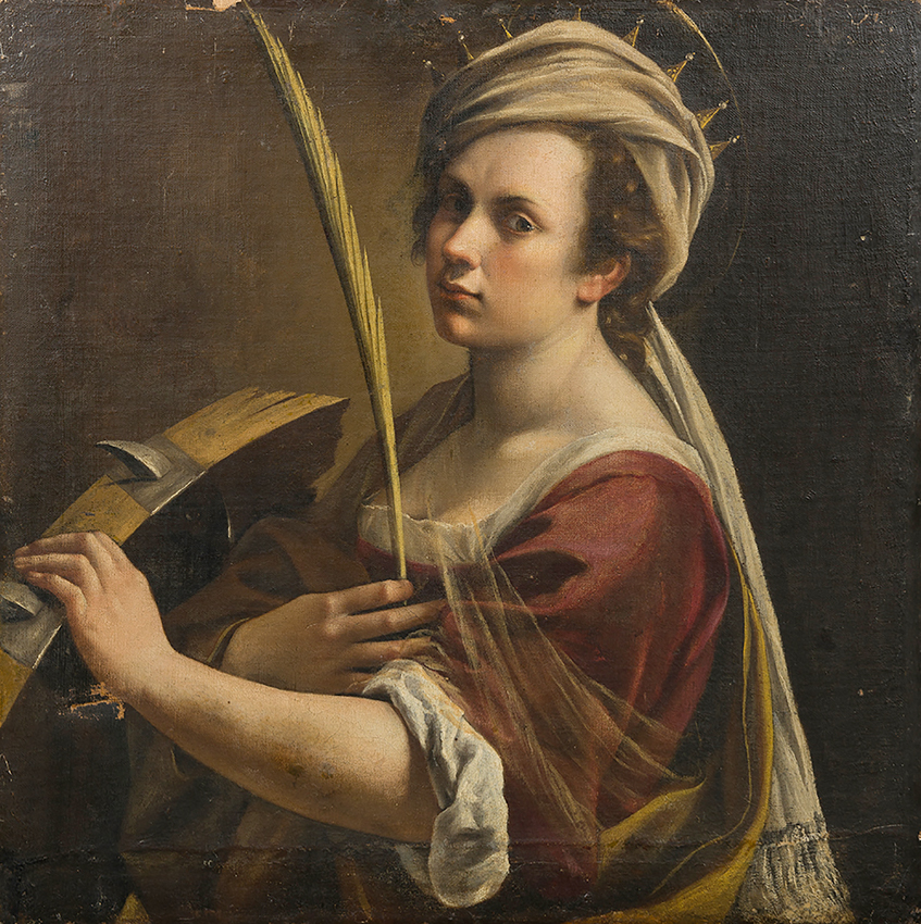 847x850 Auction Record Set For Artemesia Gentileschi As Painting Of St - Saint Catherine Of Alexandria Painting