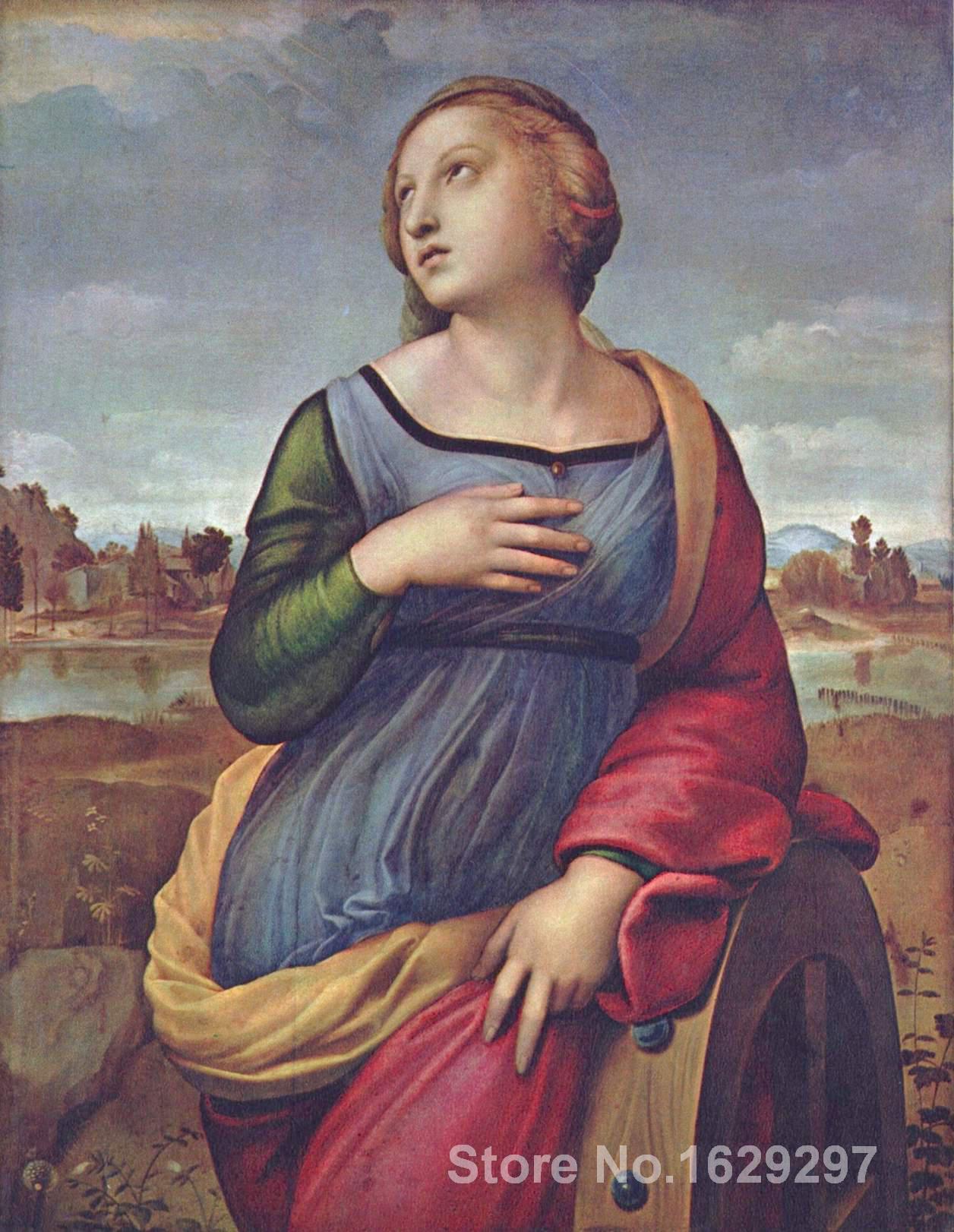 1256x1622 Portrait Woman Painting Raphael Sanzio Saint Catherine - Saint Catherine Of Alexandria Painting