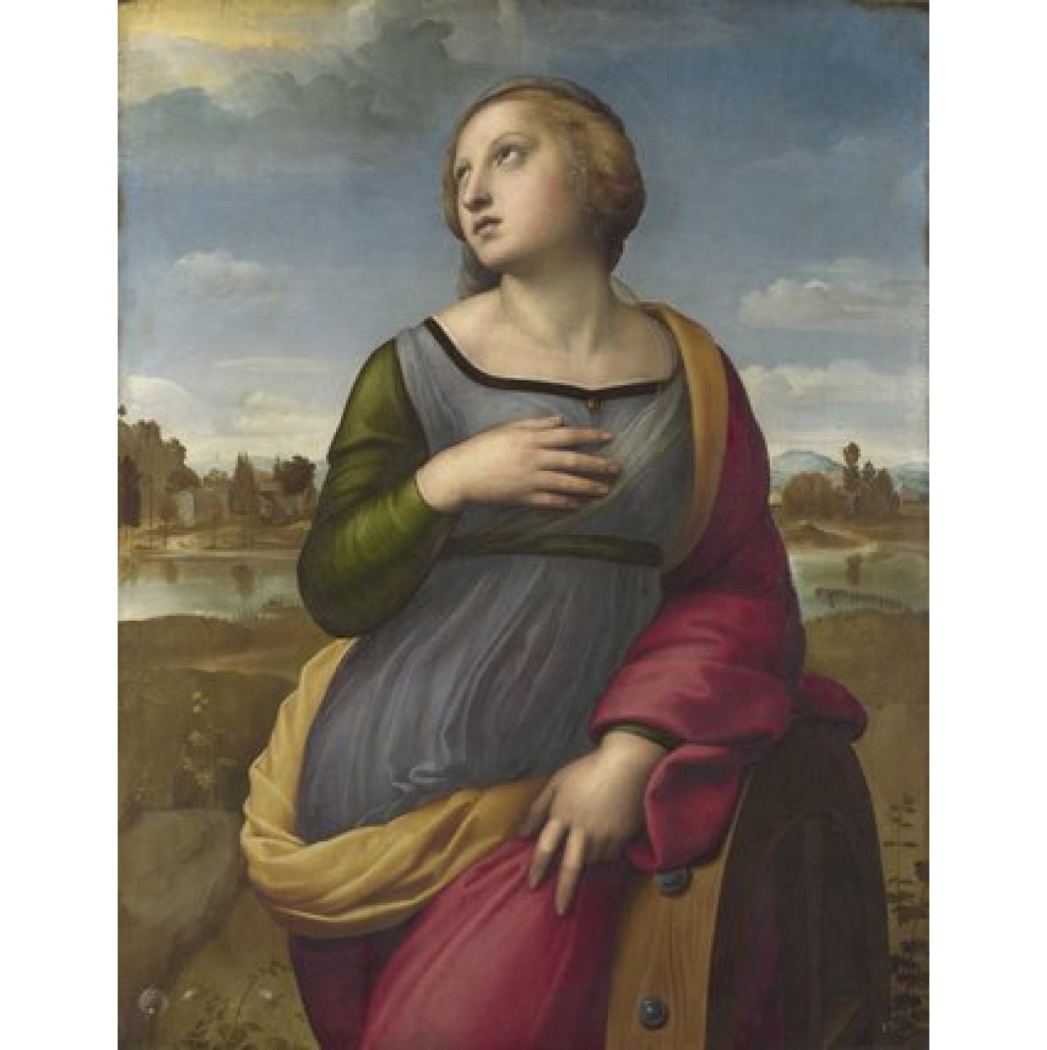 1496x1500 Print Of Saint Catherine Of Alexandria By Raphael National - Saint Catherine Of Alexandria Painting
