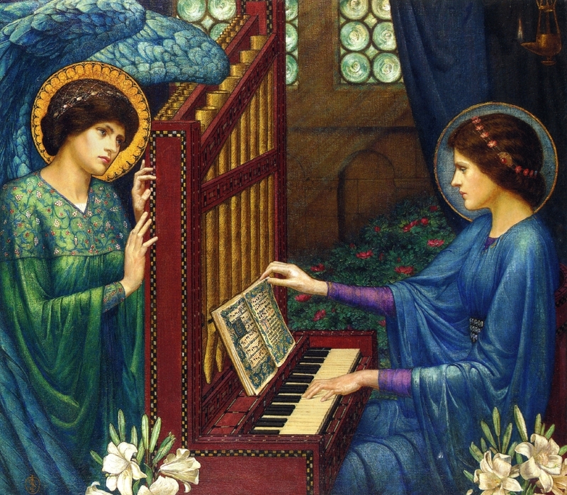 800x698 Artwork By Sidney Meteyard - Saint Cecilia Painting