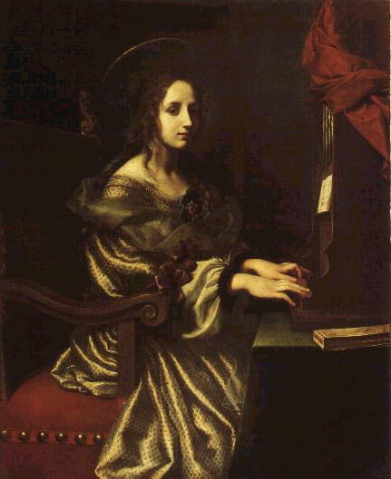 431x529 St Cecilia Painting Carlo Dolci Oil Paintings - Saint Cecilia Painting