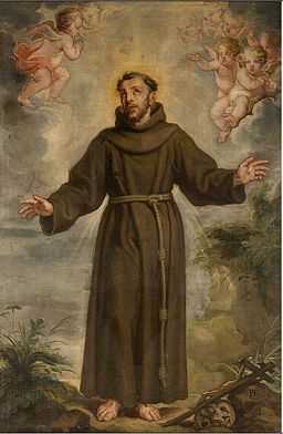 256x392 St Francis In Art Historia Vivens - Saint Francis Of Assisi Painting