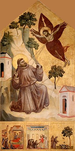 250x499 Saint Francis Receiving The Stigmata (Giotto) - Saint Francis Painting