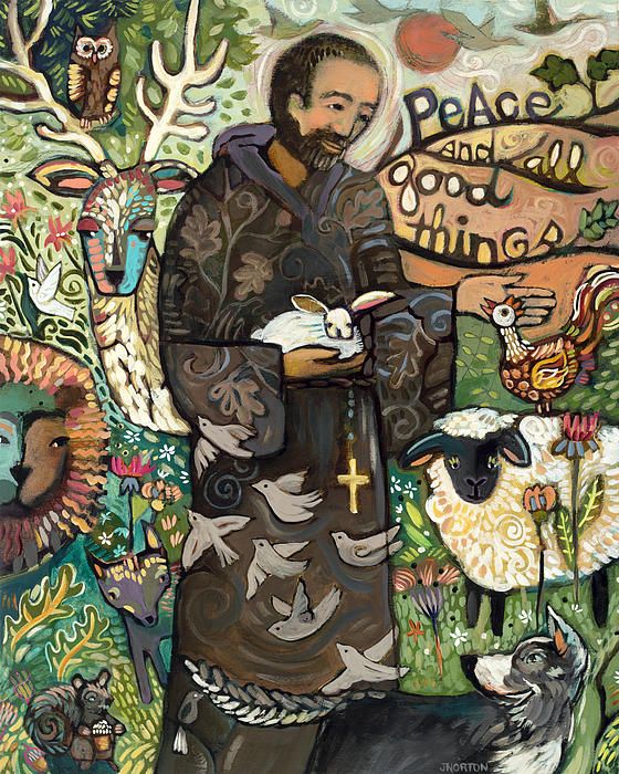560x700 Saint Francis By Jen Norton - Saint Francis Painting