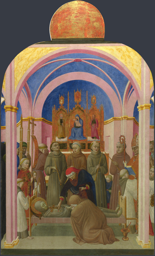 500x824 The Funeral Of Saint Francis Painting Sassetta Oil Paintings - Saint Francis Painting