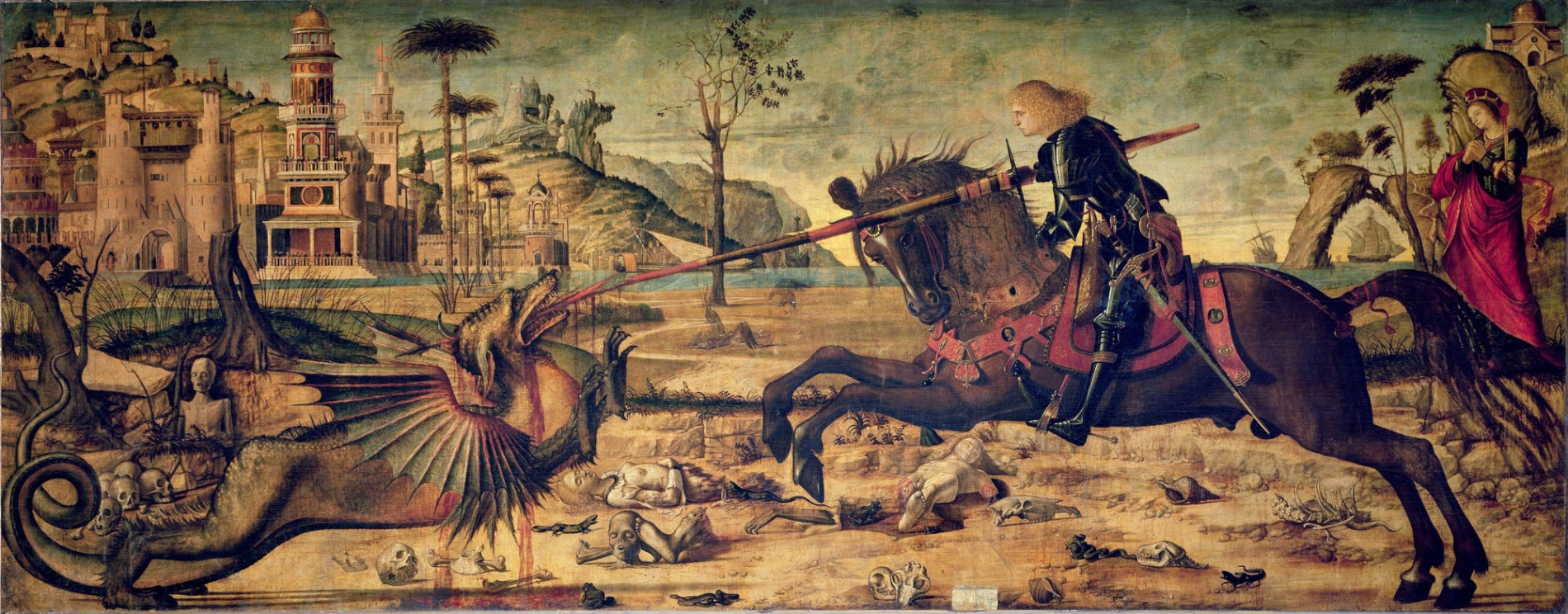 1900x744 Epph Carpaccio's St. George And The Dragon (1502) - Saint George And The Dragon Painting