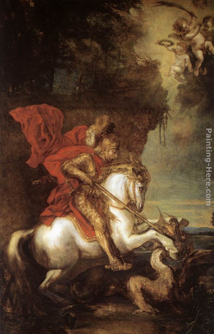 720x1123 Sir Antony Van Dyck St George And The Dragon Painting Anysize 50 - Saint George And The Dragon Painting