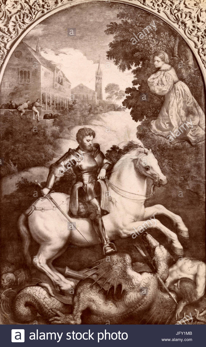 825x1390 St. George And The Dragon, Painting By Paris Bordone, Vatican City - Saint George And The Dragon Painting