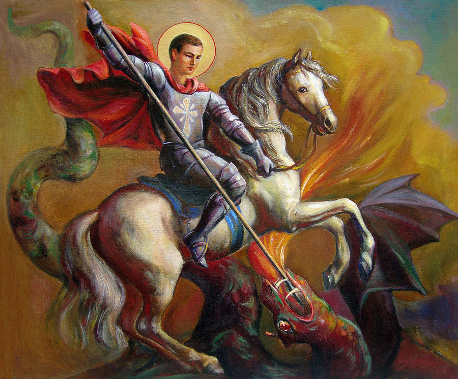 900x745 Saint George And The Dragon Painting By Svitozar Nenyuk - Saint George And The Dragon Painting