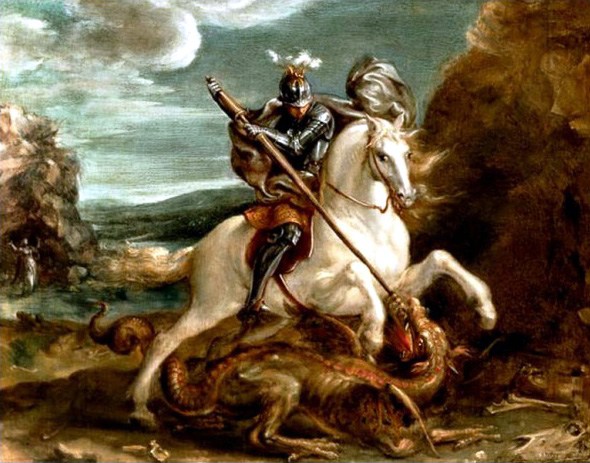 590x463 Buy 2016 Grove Minting Saint George Dragonslayer Online Main - Saint George Painting