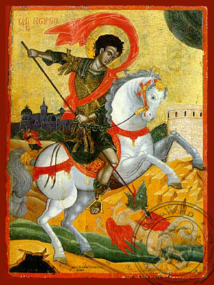 306x408 Saint George The Great Martyr, On Horseback - Saint George Painting