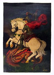 216x300 Saint Painting By Suzanna Andrade - Saint George Painting