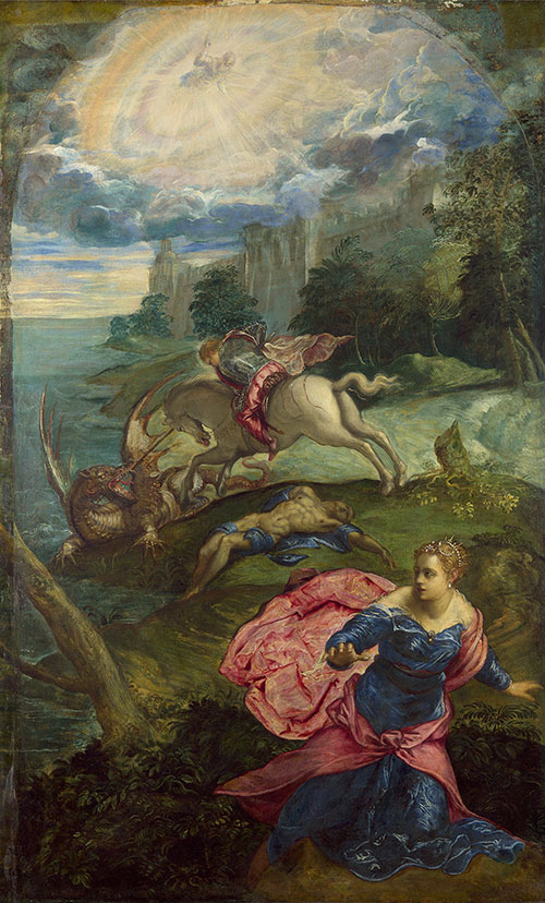 500x828 Tintoretto, St George And The Dragon Colourlex - Saint George Painting