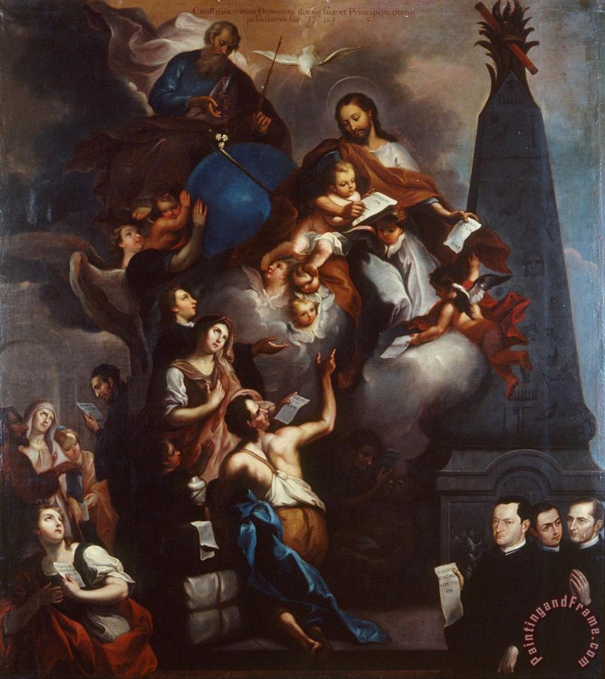 855x960 Jose De Alcibar The Ministry Of Saint Joseph Painting - Saint Joseph Painting