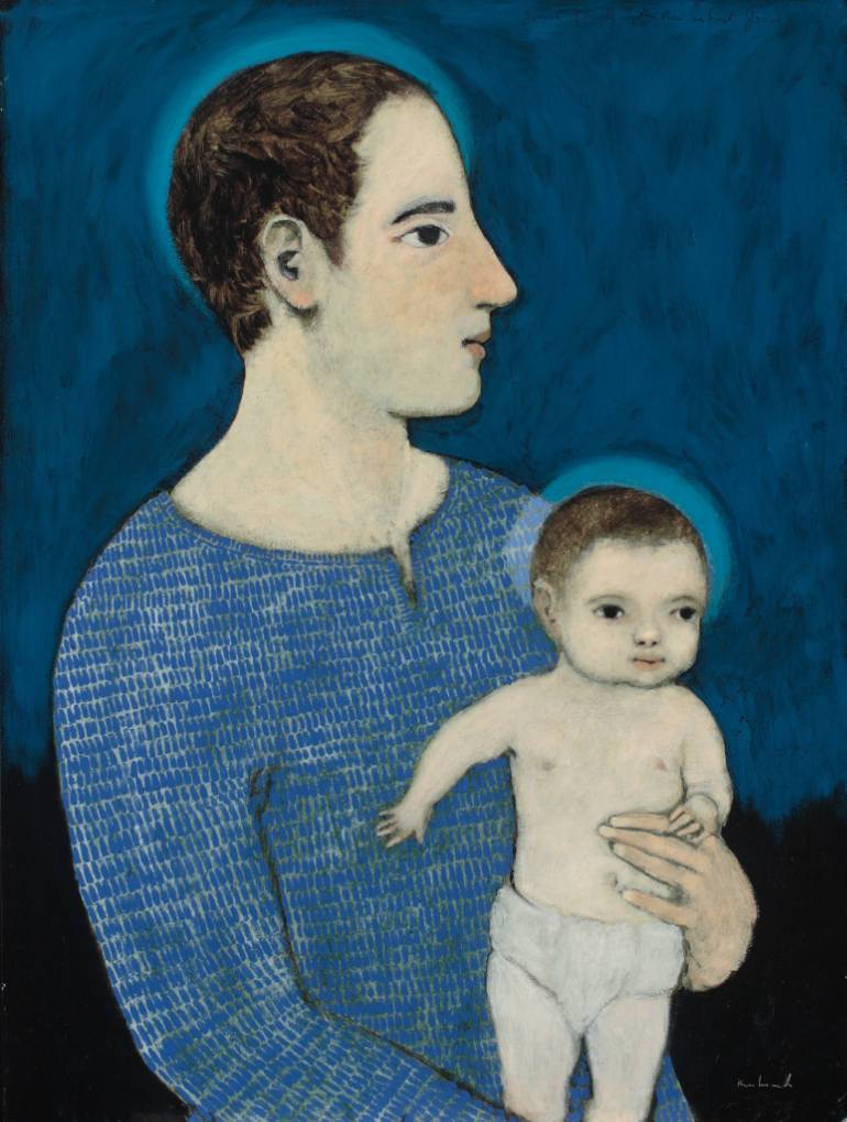 770x1019 Saatchi Art Saint Joseph With The Infant Jesus Painting By Brian - Saint Joseph Painting