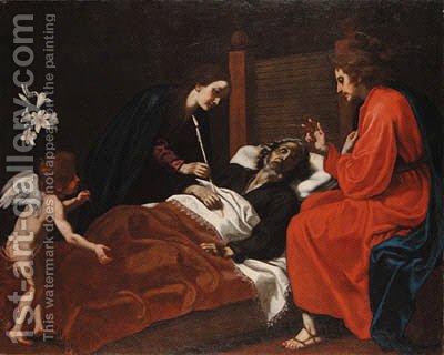 400x320 The Death Of Saint Joseph Jacopo Vignali Reproduction 1st Art - Saint Joseph Painting