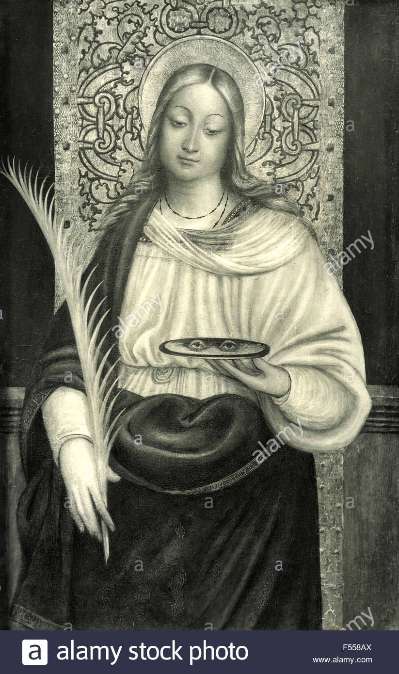 823x1390 Picture Gallery Of Sassari Saint Lucia, Painting Of The Umbrian - Saint Lucia Painting