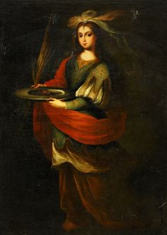 236x332 Saint Lucy, C. 1625 30, By Francisco De (Spanish, 1598 - Saint Lucy Painting