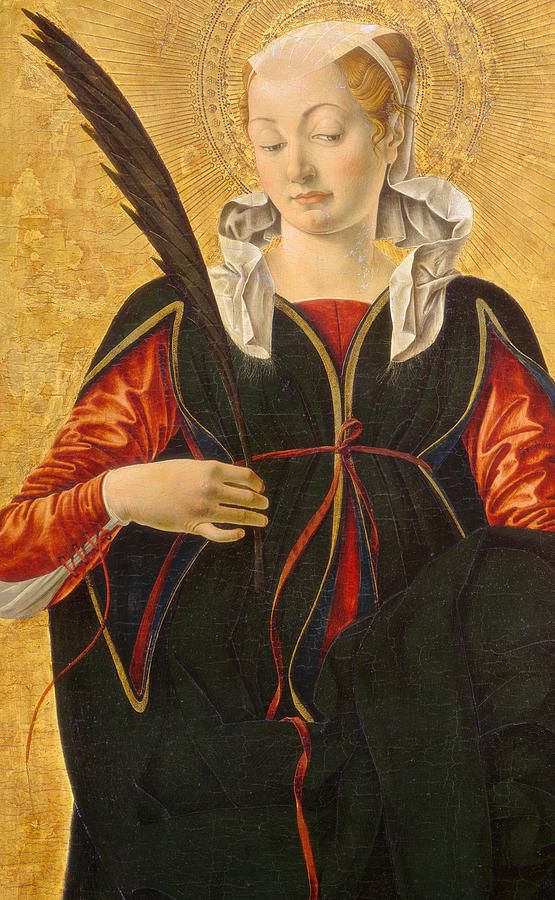 555x900 St Lucy Painting - Saint Lucy Painting