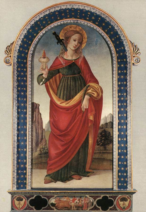 619x899 St. Lucy Dec. 13 Traditional Catholic Priest - Saint Lucy Painting