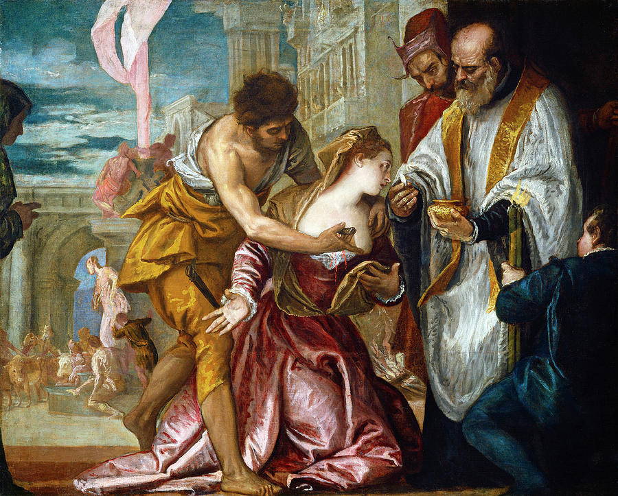 900x723 Veronese, The Martyrdom And Last Communion Of Saint Lucy Painting - Saint Lucy Painting