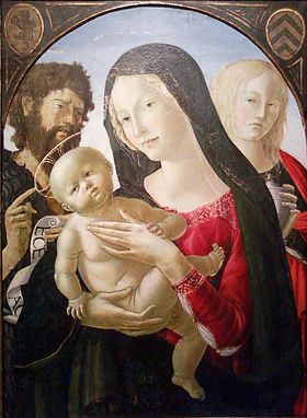 280x382 Madonna And Child With St. John The Baptist And St. Mary Magdalene - Saint Mary Painting