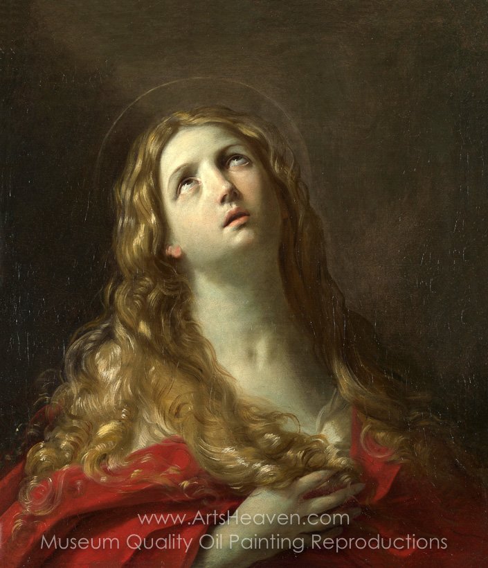 705x820 Reproduction Painting Guido Reni St. Mary Magdalene, Hand Painted - Saint Mary Painting