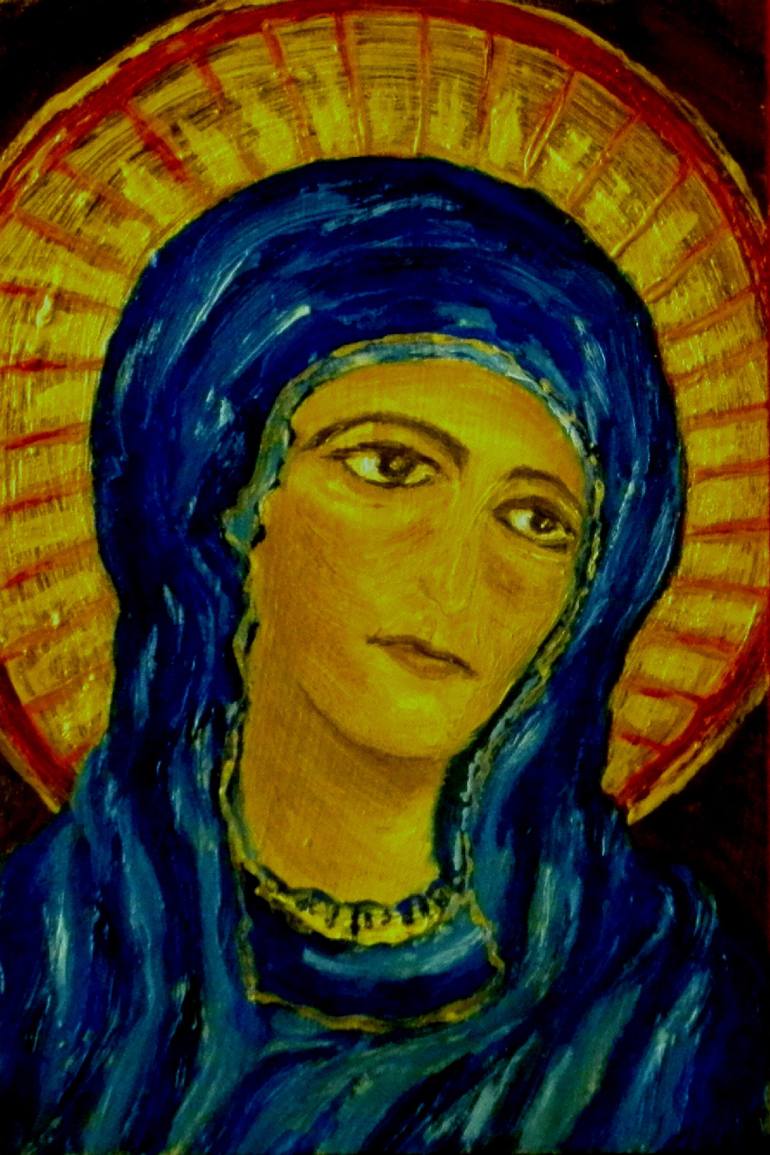 770x1155 Saatchi Art St. Mary Painting By Anna Martinazzi - Saint Mary Painting