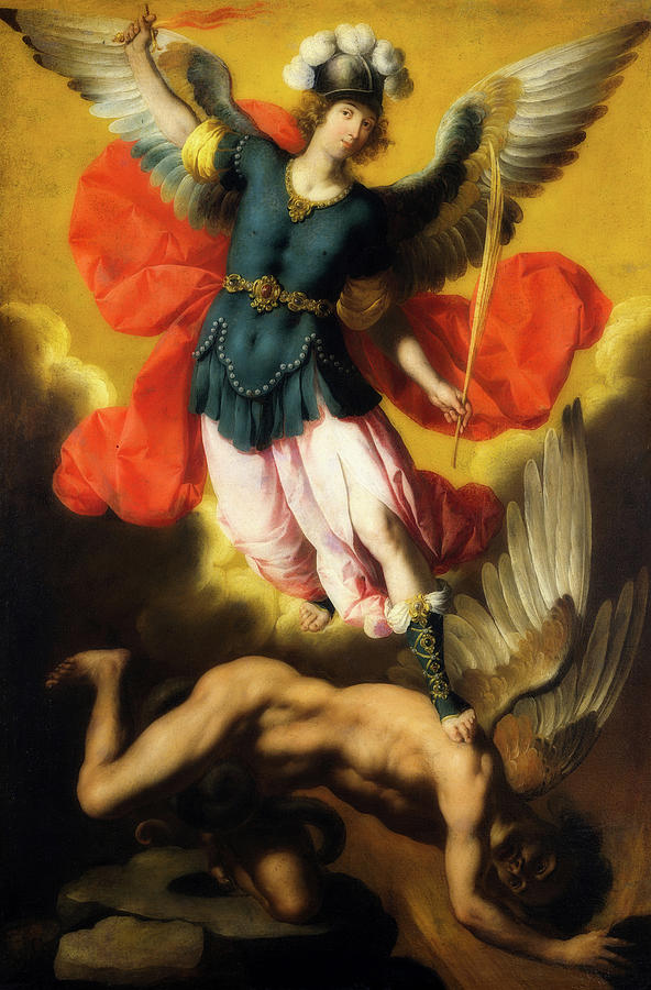 592x900 Saint Michael The Archangel Painting By Ignacio De Ries - Saint Michael The Archangel Painting