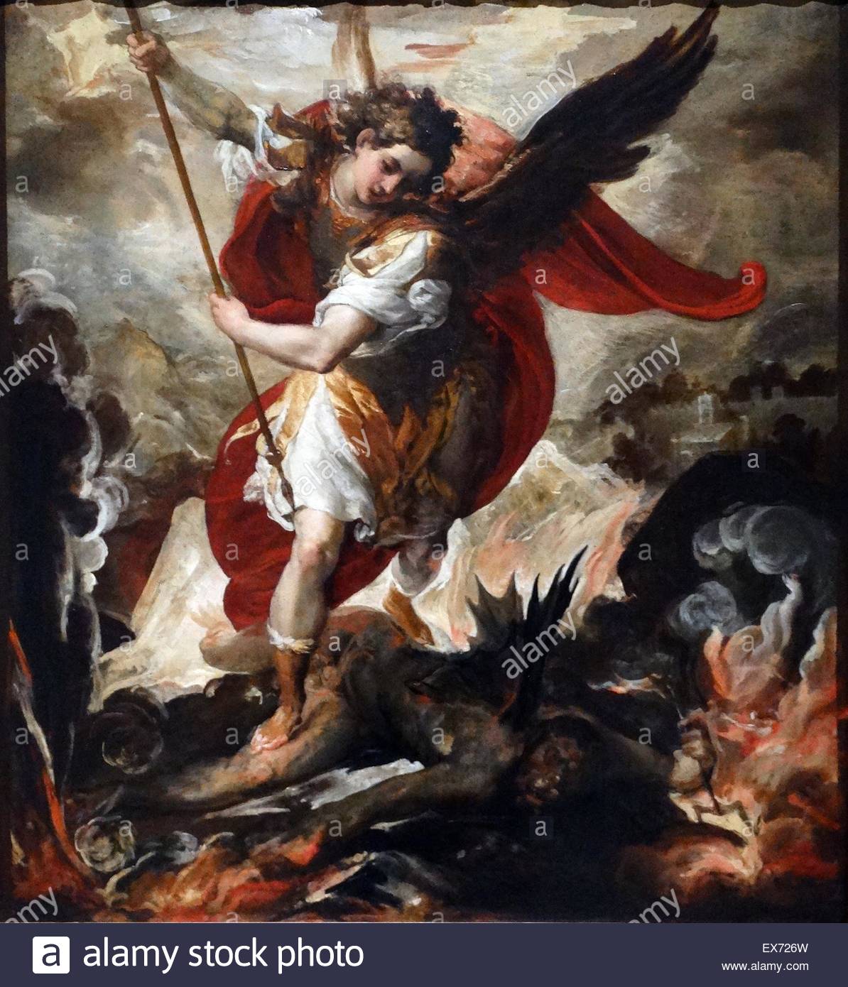 1194x1390 Saint Michael The Archangel Defeats Lucifer, 1656 Francesco Maffei - Saint Michael The Archangel Painting