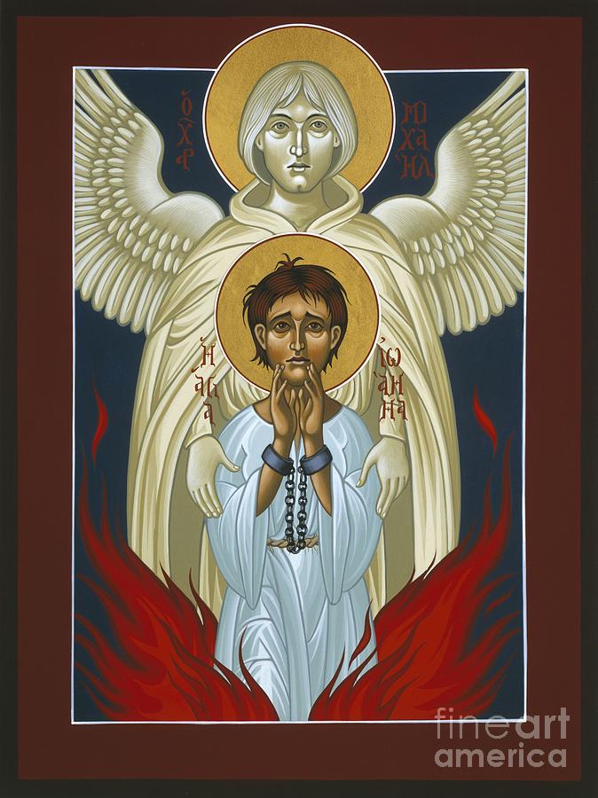 674x900 St. Joan Of Arc With St. Michael The Archangel 042 Painting By - Saint Michael The Archangel Painting